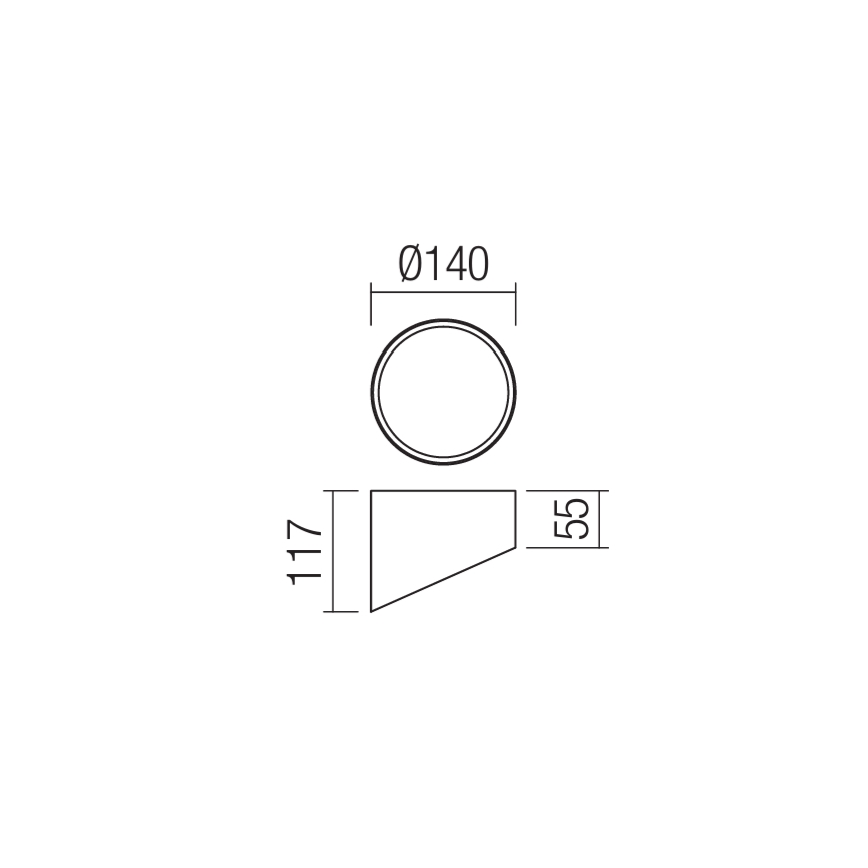 Redo 01-1629 - Spot LED UTO, 18 W, 230 V, Ø 14 cm, alb
