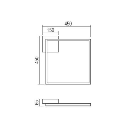 Redo 01-1638 - Plafonieră LED dimmabilă KLEE, 30 W, 230 V, 45 x 45 cm, alb