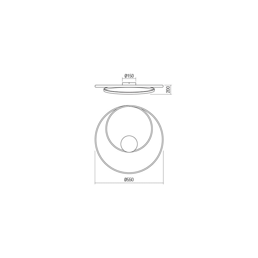 Redo 01-1792 - TORSION Plafonieră LED dimmabilă, 30W, 230V, diametru 55 cm, finisaj bronz