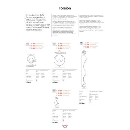 Redo 01-1886 - Plafonieră LED dimerizabilă TORSION LED/29W/230V Ø 55 cm, albă