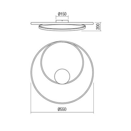 Redo 01-1886 - Plafonieră LED dimerizabilă TORSION LED/29W/230V Ø 55 cm, albă