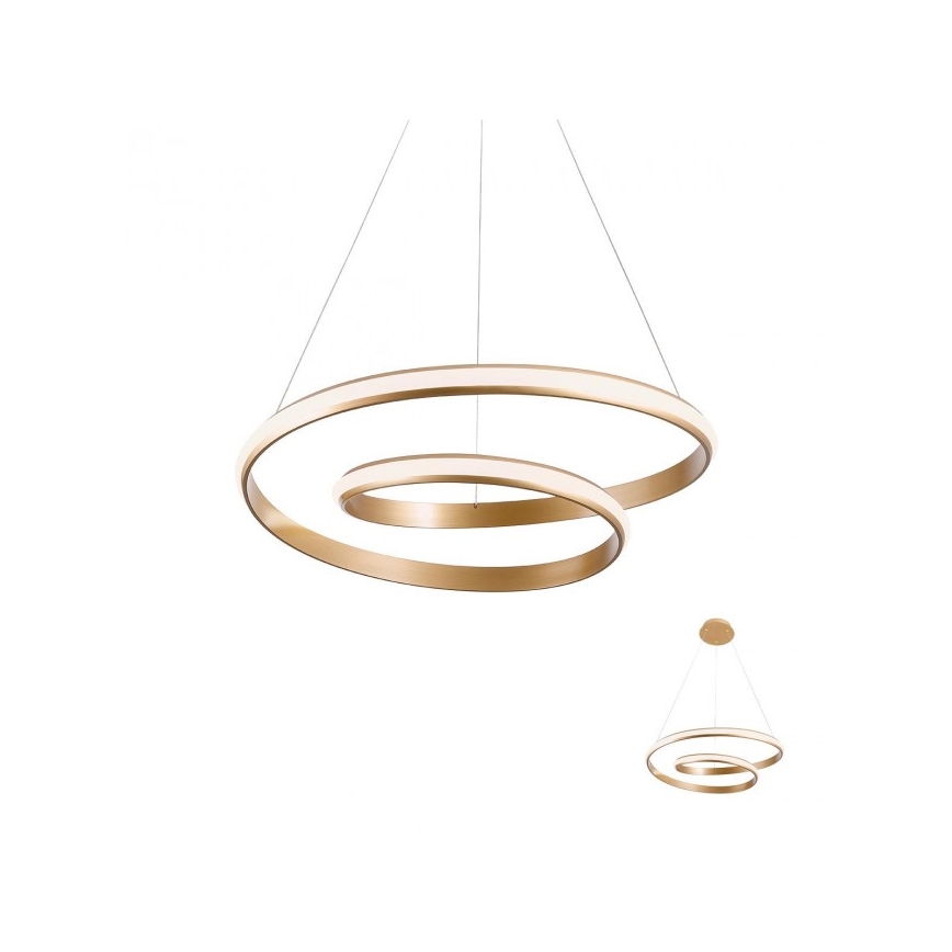 Redo 01-1889 - Candelabru LED dimabil suspendat pe cablu TORSION LED/29W/230V Ø 55 cm, bronz