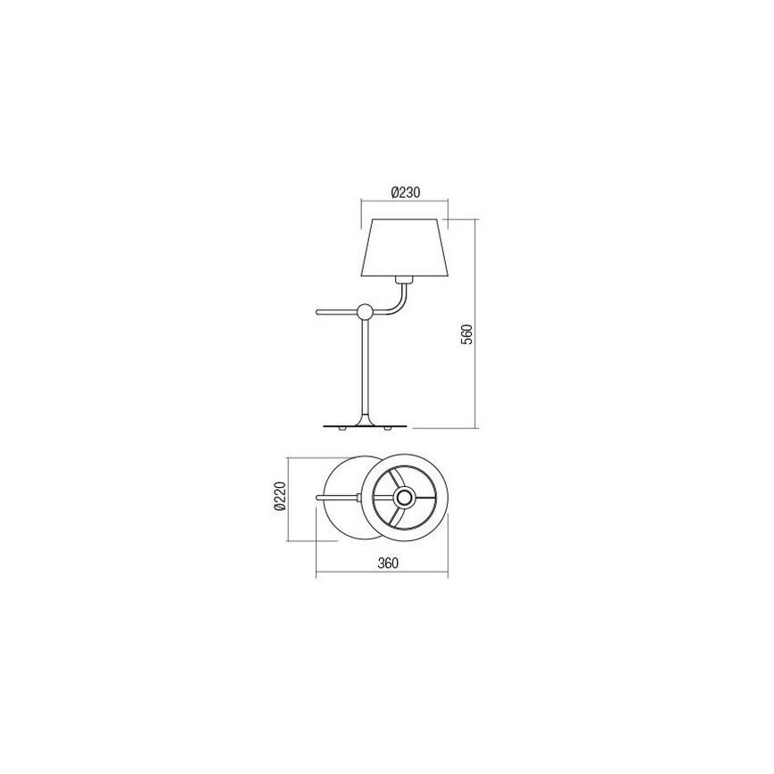Redo 01-1980 - Lampă de masă MORRIS, 1xE27/42W/230V, albă