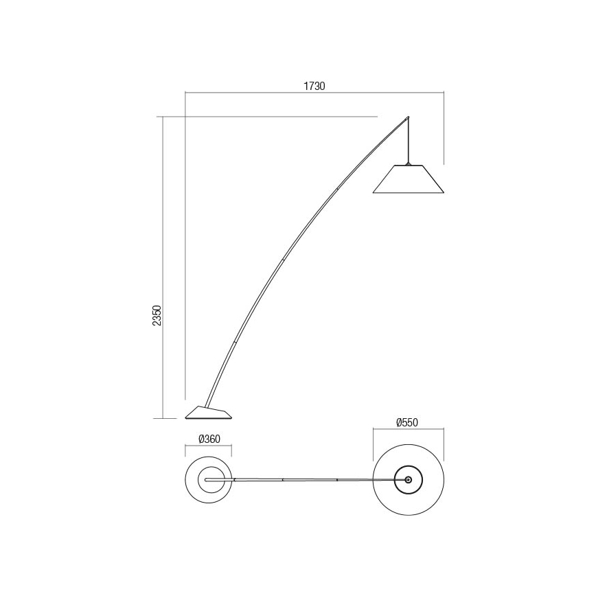 Redo 01-1988 - Lampă de podea FISHER 1xE27/42W/230V albă