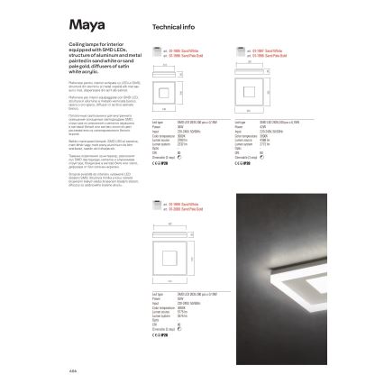 Redo 01-2004 - Plafonieră LED reglabilă MAYA, 75W, 230V, Ø 60 cm, aurie
