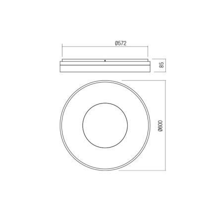 Redo 01-2004 - Plafonieră LED reglabilă MAYA, 75W, 230V, Ø 60 cm, aurie