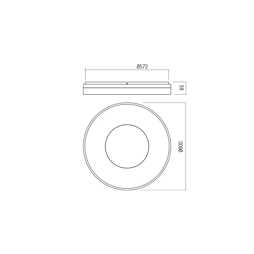 Redo 01-2004 - Plafonieră LED reglabilă MAYA, 75W, 230V, Ø 60 cm, aurie