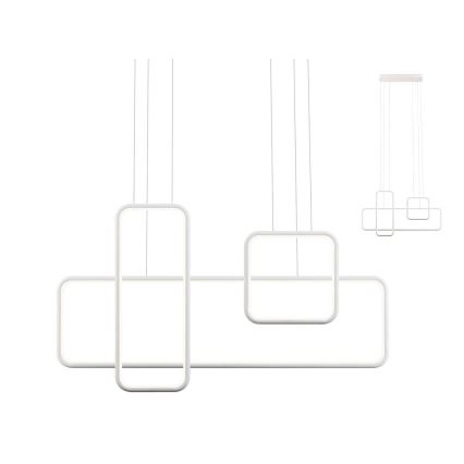 Redo 01-2099 - Lustră LED dimerizabilă suspendată pe cablu THAI, 86W/230V, alb