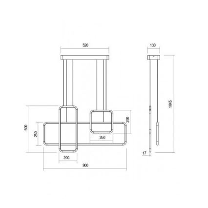 Redo 01-2099 - Lustră LED dimerizabilă suspendată pe cablu THAI, 86W/230V, alb