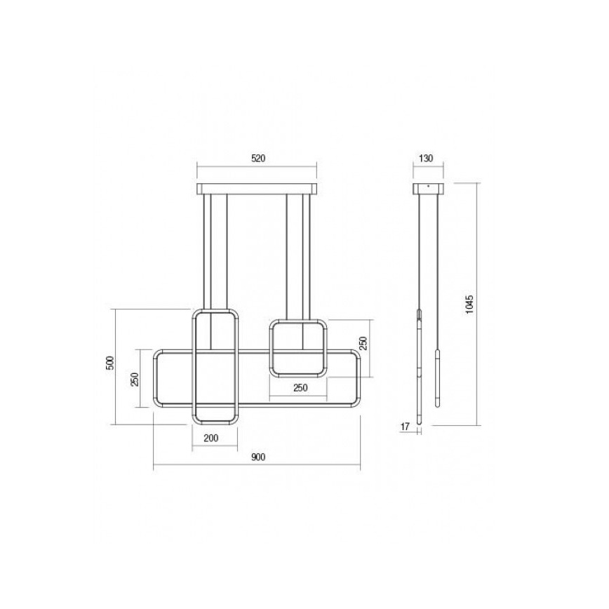 Redo 01-2099 - Lustră LED dimerizabilă suspendată pe cablu THAI, 86W/230V, alb