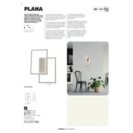 Redo 01-2314 - Lustră LED dimabilă suspendată pe cablu PLANA, LED/60W/230V, auriu