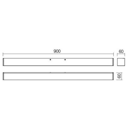 Redo 01-2328 - Lumină LED pentru oglindă de baie THELA LED/25W/230V, 90 cm, CRI 90, IP44, crom lucios