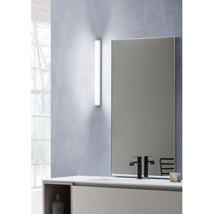 Redo 01-2330 - Oglindă iluminată LED pentru baie TASK, 18 W, 230 V, 90 cm, CRI 90, IP44, crom lucios