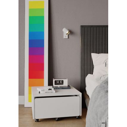 Redo 01-2548 - Aplica spot de perete DELPHI 1xGU10/7W/230V albă