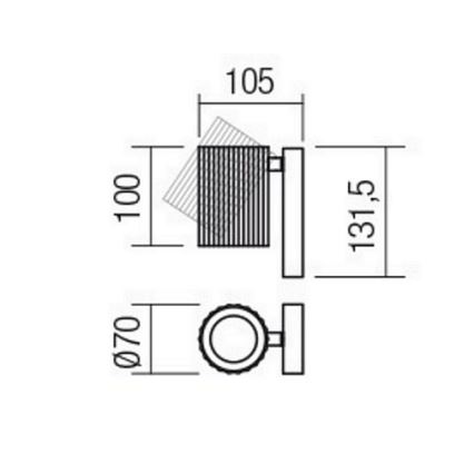 Redo 01-2548 - Aplica spot de perete DELPHI 1xGU10/7W/230V albă