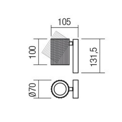 Redo 01-2549 - Aplică spot de perete DELPHI 1xGU10/7W/230V neagră