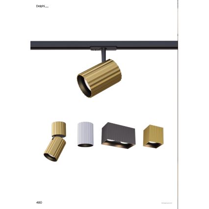 Redo 01-2554 - Spot DELPHI 1x GU10/7W/230V, Ø 7 cm, alb
