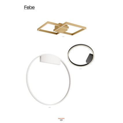Redo 01-2819 - Aplica de perete LED dimabilă FEBE LED/24W/230V neagră