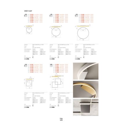 Redo 01-2865 - Lustra LED reglabilă pe cablu FEBE LED/37W/230V aurie