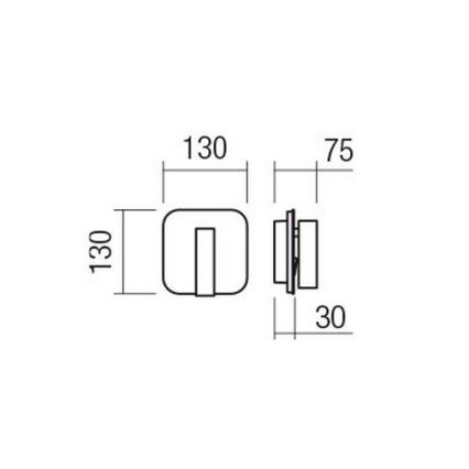 Redo 01-2977 - Aplică LED de perete QUDA LED/6W/230V + LED/3W 3000K CRI 90 aurie