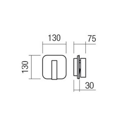 Redo 01-2978 - Aplica de perete QUDA LED/6W/230V + LED/3W, 3000K, CRI 90, crom mat