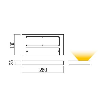 Redo 01-3016 - Aplica de perete LED LAMINA 2xLED/15W/230V CRI 90 negru