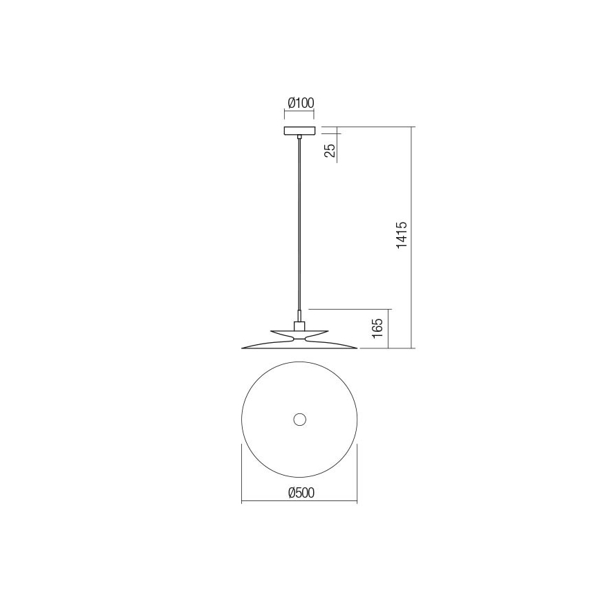 Redo 01-3048 - Lustră GUNNAR pe cablu, 1xE27/42W/230V, Ø 50 cm, alb