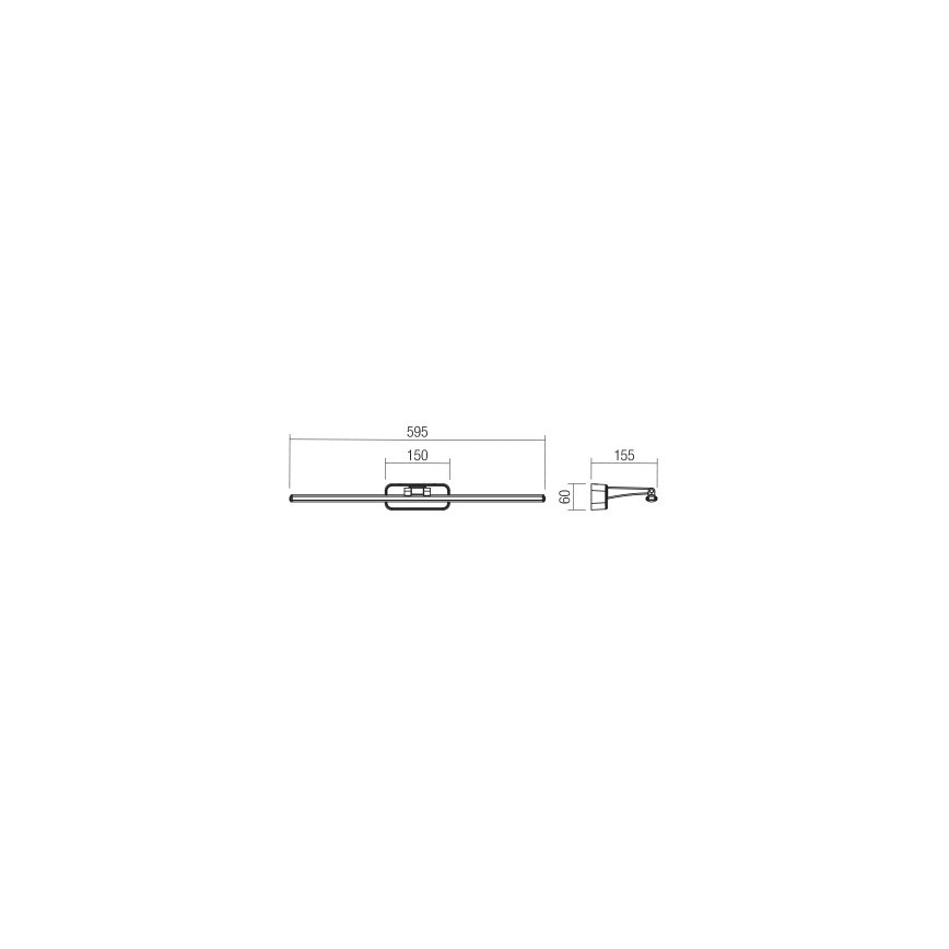 Redo 01-3085 - Lampă LED pentru tablou STEAM, 12 W, 230 V, 59,5 cm, albă