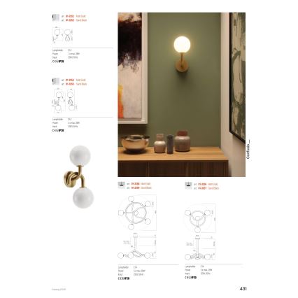 Redo 01-3258 - Lustră cu tijă CONFUSIO, 5 x E14, 28 W, 230 V, Ø 96 cm, auriu