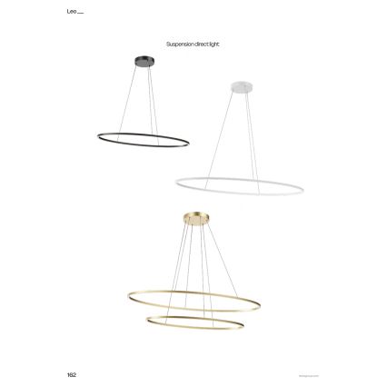 Redo 01-3299 - Candelabru LED dimabil LEO, suspendat pe cablu, LED/67W/230V, 3000/4000K, CRI 90, 60x130 cm, negru