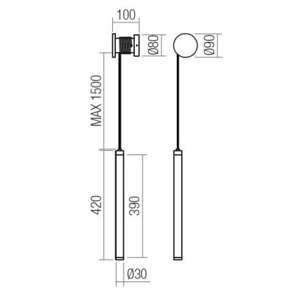 Redo 01-3301 - Lampă LED de perete SWING dimmabilă, 9W, 230V, 3000/4000K, CRI 90, albă