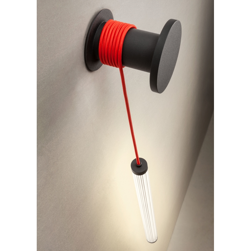 Redo 01-3304 - Lampă de perete LED SWING dimabilă, 16W/230V, 3000/4000K, CRI 90, neagră