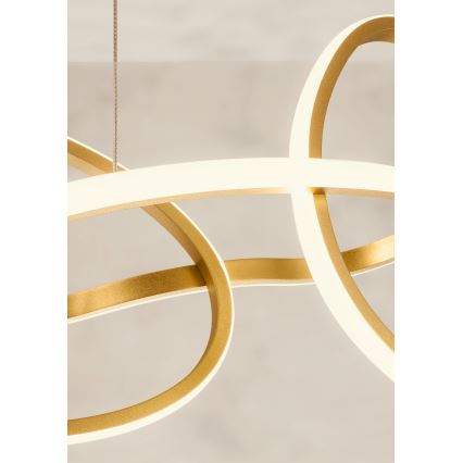 Redo 01-3389 - Lustră LED dimabilă suspendată pe cablu BIAS LED/90W/230V 3000/4500/6500K CRI 90 aurie