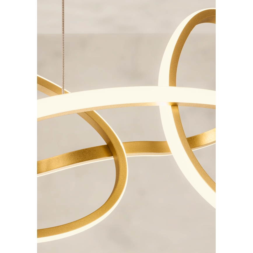 Redo 01-3389 - Lustră LED dimabilă suspendată pe cablu BIAS LED/90W/230V 3000/4500/6500K CRI 90 aurie