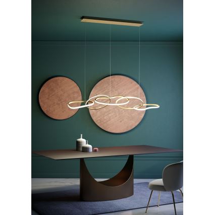 Redo 01-3392 - Pendul LED dimabil pe cablu BIAS LED/120W/230V 3000/4500/6500K CRI 90 auriu