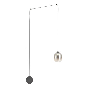 Redo 01-3484 - Aplica LED de perete KHADI, 6W, 230V, CRI 90, Ø 12 cm, negru/fumuriu