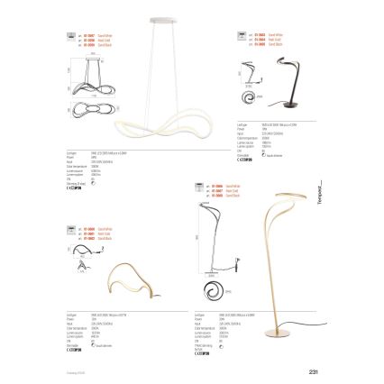 Redo 01-3599 - Lustră LED dimmabilă suspendată pe cablu TEMPEST LED/58W/230V, negru