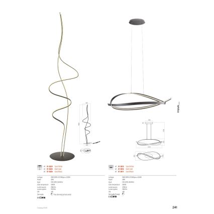 Redo 01-3626 - Lampă de podea LED dimabilă IMPULS LED/36W/230V, neagră