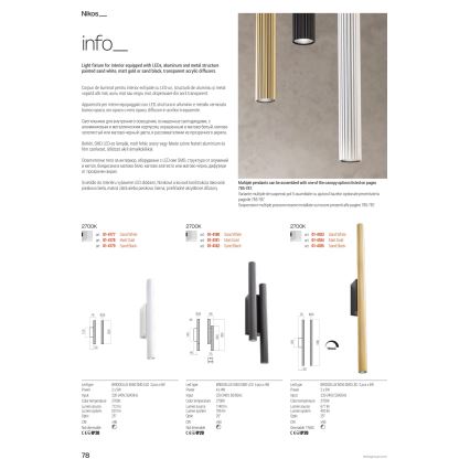 Redo 01-3856 - Lustra LED suspendată pe cablu NIKOS LED/8W/230V 3000K CRI 90 Ø 6 cm albă