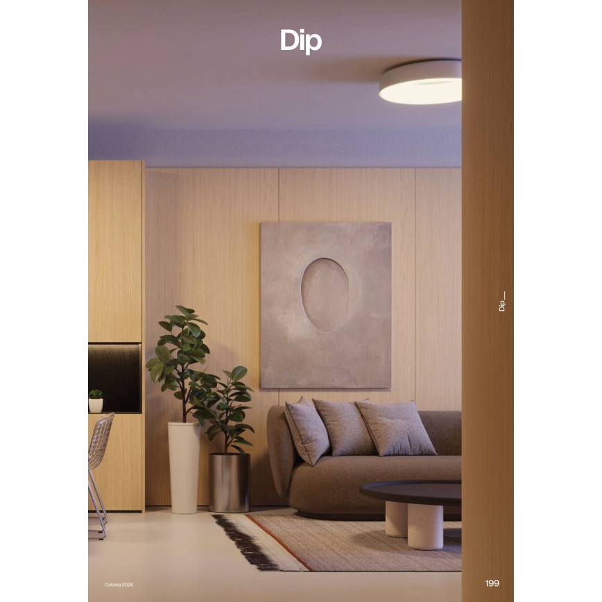 Redo 01-3940 - Plafonieră LED DIP, 30W, 230V, 2700/3000/4000/5000/6500K, CRI 90, Ø 48,6 cm, alb