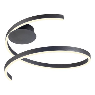 Redo 01-4012 SCROLL - Plafonieră LED dimmabilă, 38 W, 230 V, 3000K/4000K/6000K, CRI 90, Ø 60 cm, neagră