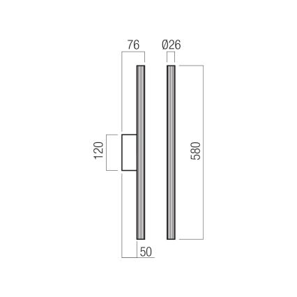 Redo 01-4058 - Aplică de perete LED NIKOS, dimabilă, 10W, 230V, CRI 90, auriu