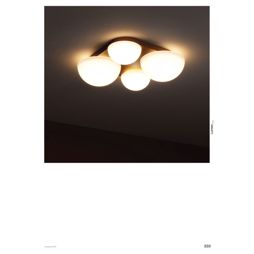 Redo 01-4333 - Plafonieră LED LUMIEN 4xLED/26W/230V 2700/3000K CRI 90 alb/negru