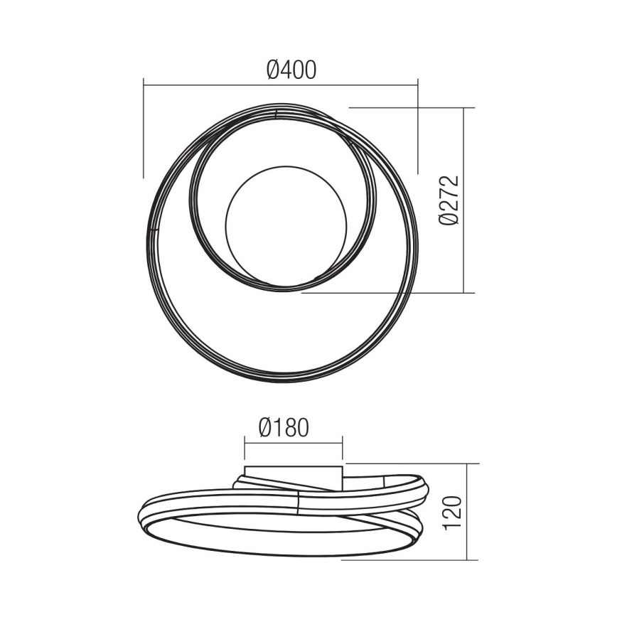 TORSION - Aplica de perete LED reglabilă, 30W, 230V, 2700/3000/4000K, CRI 90, alb