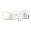 Redo 01-4660 - Aplica LED de perete NORMA, 5W/230V + LED 3W, CRI 90, USB, alb