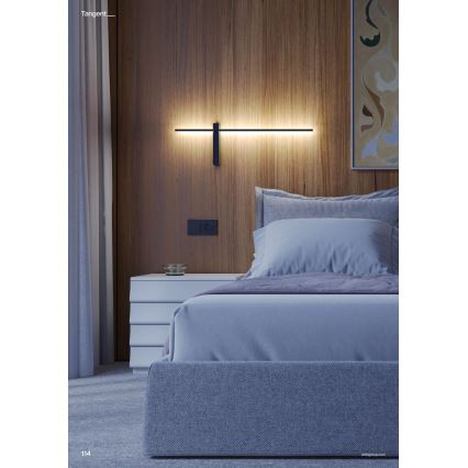 Redo TANGENT 01-4673 - Aplică de perete LED/6W/230V 2700/2850/3000K, 73 cm, CRI 90, negru