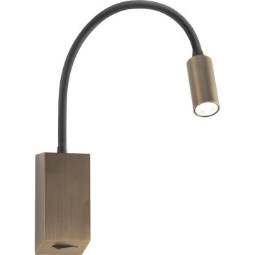 Redo 01-4802 - Lampă flexibilă LED HELLO, 3W, 230V, bronz
