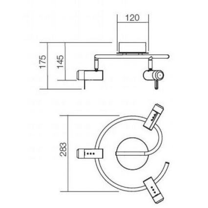 Redo 04-331 - Spot LED SLIM 3x LED/4W/230V, crom lucios