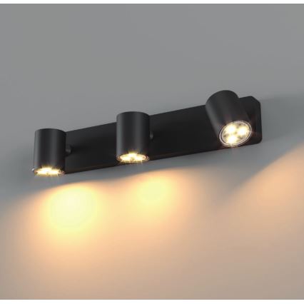 Redo 04-474 - Spot de plafon CAMEO, 3x GU10/35W/230V, negru