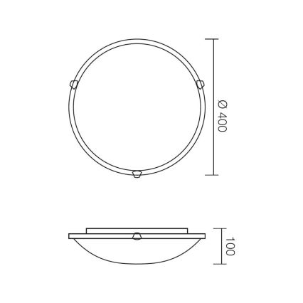Redo 05-391 - Plafonieră VIRGINIA, 2xE27/42W/230V, Ø 40 cm, crem
